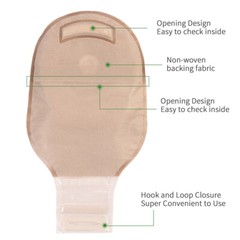 Ostomy Colostomy Ileostomy Stoma Drainable Pouch Bag Cut to Fit One-Piece