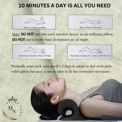 Cervical Traction Pillow – Neck & Shoulder Relaxer for Chiropractic Relief