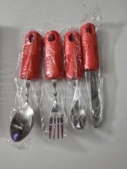 Equate Adaptive Cutlery 4 Piece Set Bendable Utensils for Elderly or Disabled