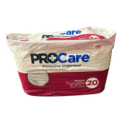 PROCare Protective Underwear Medium Unisex Moderate/Maximum Absorbency 20 Ct