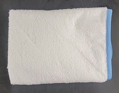 BULK PACK OF 48 Adult Bibs 18×30 Absorbent Clothing Protector Bib White/Blue