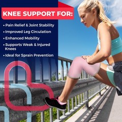 Dr. Arthritis Doctor-Developed Thick Knee Brace Support, Secure XL, Pink