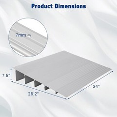 GRAVEE Adjustable Aluminum Threshold Ramp 1/2/3/4/5″ Rise Door Ramp