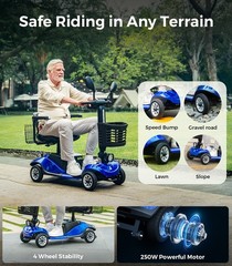 4 Wheels Mobility Scooters Power Wheelchair Folding Electric Scooter For Adult