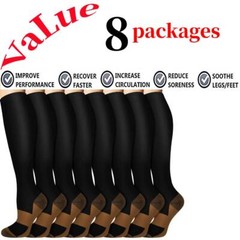 Compression Socks Stockings Women Men Knee High Medical Pain Relief 15-20mmHg