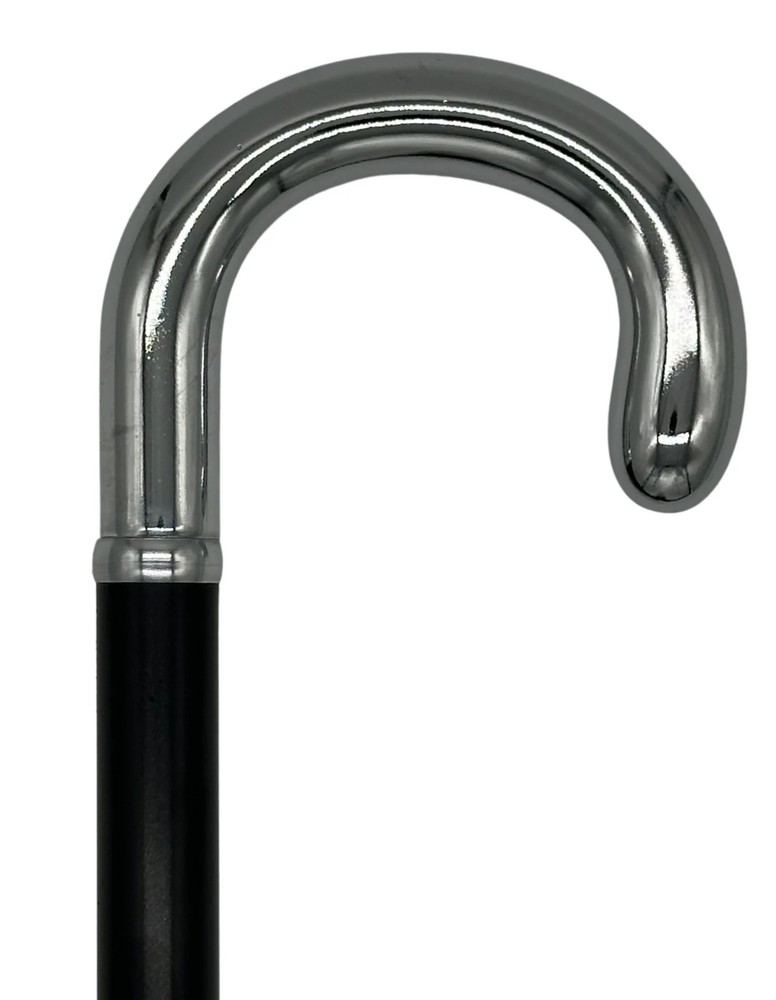 Classy Chrome Crook Handle with Adjustable Shaft from Italy