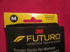 Futuro Lifestyle Trouser Socks for Women Black Moderate Compression Medium