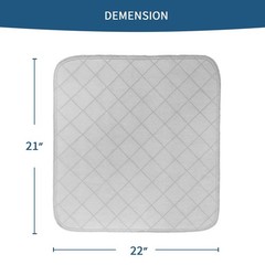 Waterproof Incontinence Chair Pads 22″x21″, 2 Pack Non-Slip Absorbent Seat Cover
