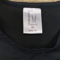 2 Underworks Mens Concealer Compression Crew & V Neck Model 998 3XL Black&White