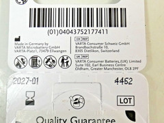 Lot 10 Pkgs (6×10=60) Genuine VARTA Hearing Aid Batteries #13 Zink Air Exp 1/27