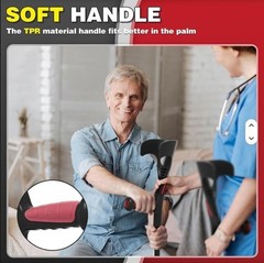 AngleMAX Mobility Red/Pink Folding Forearm Crutch, Lightweight Aluminum