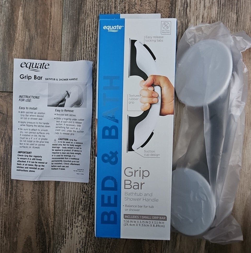 Equate Grip Bar Bathtub & Shower Handle Small (11.56″ W X 3.75″ D X 3.5″ H) NEW