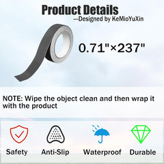 0.71inch*20ft Non-Slip Tape for Bathtubs and Showers Grab Bars, Stainless Ste…