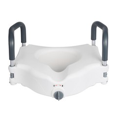VEVOR Raised Toilet Seat Riser with Arms for Elderly Adds 5 Inch Height 300 lbs