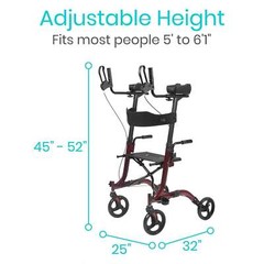 Vive Lightweight Upright Walker. Mobility Aids Upwalker Low Cost! W/✅Warranty