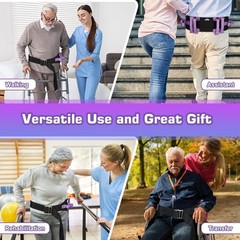 Gait Belt with Handles – Transfer Belts for Seniors, Bariatric, Disabled, Eld…