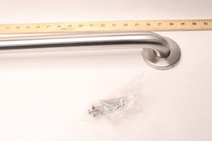 24 in. L x 3.1 in. ADA Compliant Grab Bar in Brushed Stainless Steel