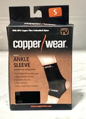 Copper Wear Ankle Sleeve Men Women size S Small Comfortable Compression READ