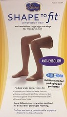 Shape to Fit 18 mmHg Thigh High Compression Stocking w/ stay up band – Anti Embo