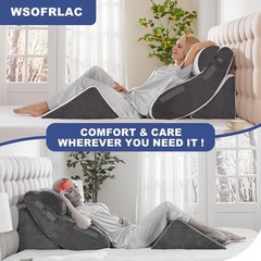 4PCS Orthopedic Bed Wedge Pillow Set for Sleeping, Post Surgery Foa… Fast Ship