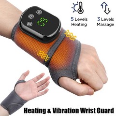 Electric Wrist Massager 5 Levels Heating 3 Modes Vibration Infrared Pain Relief