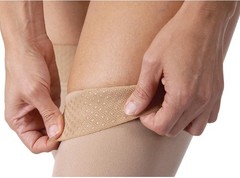 JOBST Relief Thigh High Closed Toe Dot Band 15-20mmHg (Beige) Small
