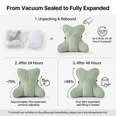 Back Pillow for Bed Sitting Up, Lumbar Support Pillow for Reading, Back Suppo…
