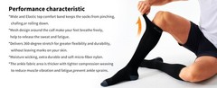 3 Pairs Compression Socks Stockings Womens Mens Knee High Medical 15-20 mmHG