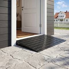 42.5″x25.4″ Rubber Threshold Ramp for Wheelchair Cart Stroller Garage Outdoor