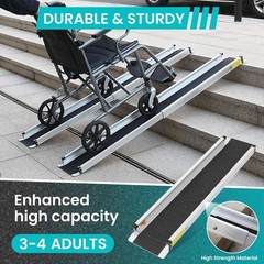 Wheelchair ramp 5FT Lightweight Retractable and Portable with Handbag 2722