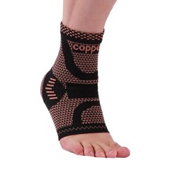 4x Copper Ion Ankle Support Brace Compression Sleeve Socks Foot Pain Relief S-XL
