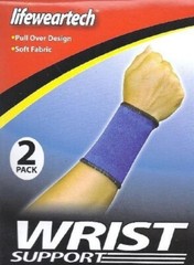 Sports Wrist Support Wraps For Everyday Pull Over Design Soft Fabric 2 Pack