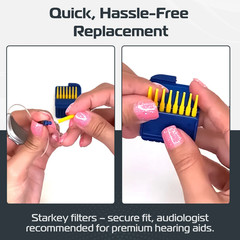 Fit for Starkey Hear Clear Wax Guards – 1 Pack 8 Filters Total