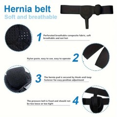 Inguinal Hernia Belt Men Post Surgery Support Truss Groin Adjustable Straps Band