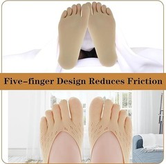 6 Pair Bunion Toe Alignment Relief Socks Orthopedic Compression Full Toe Sock No