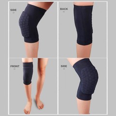 1 Pair Honeycomb Knee Compression Pads Men Women Basketball Sports Hex Sleeve