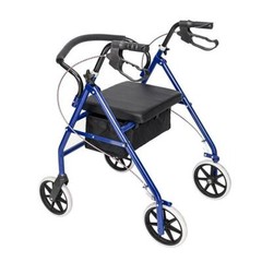 Folding Heavy Duty Extra Wide Bariatric Rollator Rolling Walker with Padded Seat