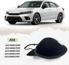Left Driver Side Mirror Fits 2022 2023 2024 2025 2026 HONDA CIVIC Sedan/Hatchbac
