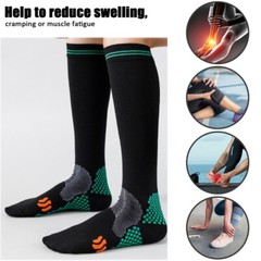 3Pair Neuropathy Compression socks Calf High Solid Support Stockings For Unisex
