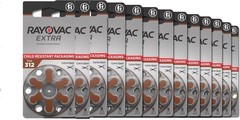 Size 312 Extra Advanced Mercury Free Hearing Aid Batteries 80 Batteries