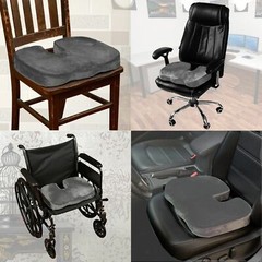 Non Slip Memory Foam Coccyx Orthopedic Seat Office Chair Cushion Pain Relief Blk