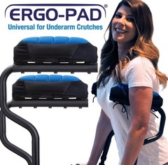 ErgoPAD- Soft Ergonomic Double-Layer Foam Padding for Underarm Crutches. Univ…