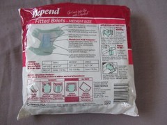 1990 Vintage Depend Fitted Briefs Medium Trial Size 1 Brief with Tapes