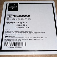 Medline MSC282030LB Underpads Chucks 30”x 36″ 15 Bags Of 5 Packs