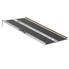 Lightweight 5ft Handicap Ramp, 800LB Capacity Non-Slip Folding Threshold Ramp
