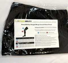 BraceAbility Neoprene Compression Knee Sleeve 4XL Black Support Sleeve