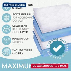 Premium Quality Bed Pad, Quilted, Waterproof, and Washable, 34″ x 52″ The Best U