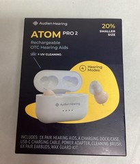 Audien ATOM PRO 2 Wireless Rechargeable OTC Hearing Aid New Sealed – Free S&H