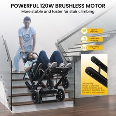 Motorized Climbing Wheelchair Stair Lifting Stair Lift Chair Climber, Max 450Lbs