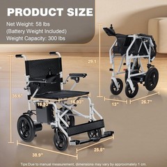 Electric Wheelchairs Adults Foldable Power Wheelchairs 15 Miles Long Travel
